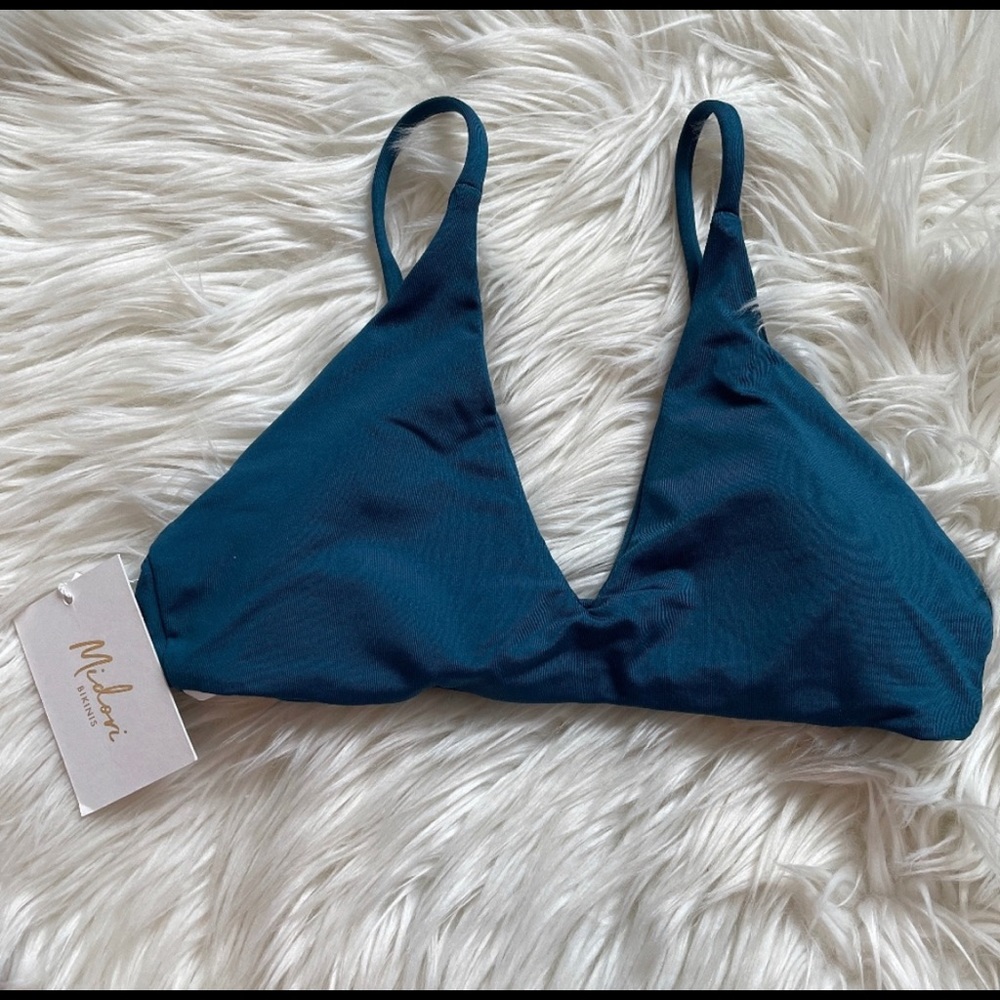 NWT Midori Bikini Riviera Rowan top in teal size M